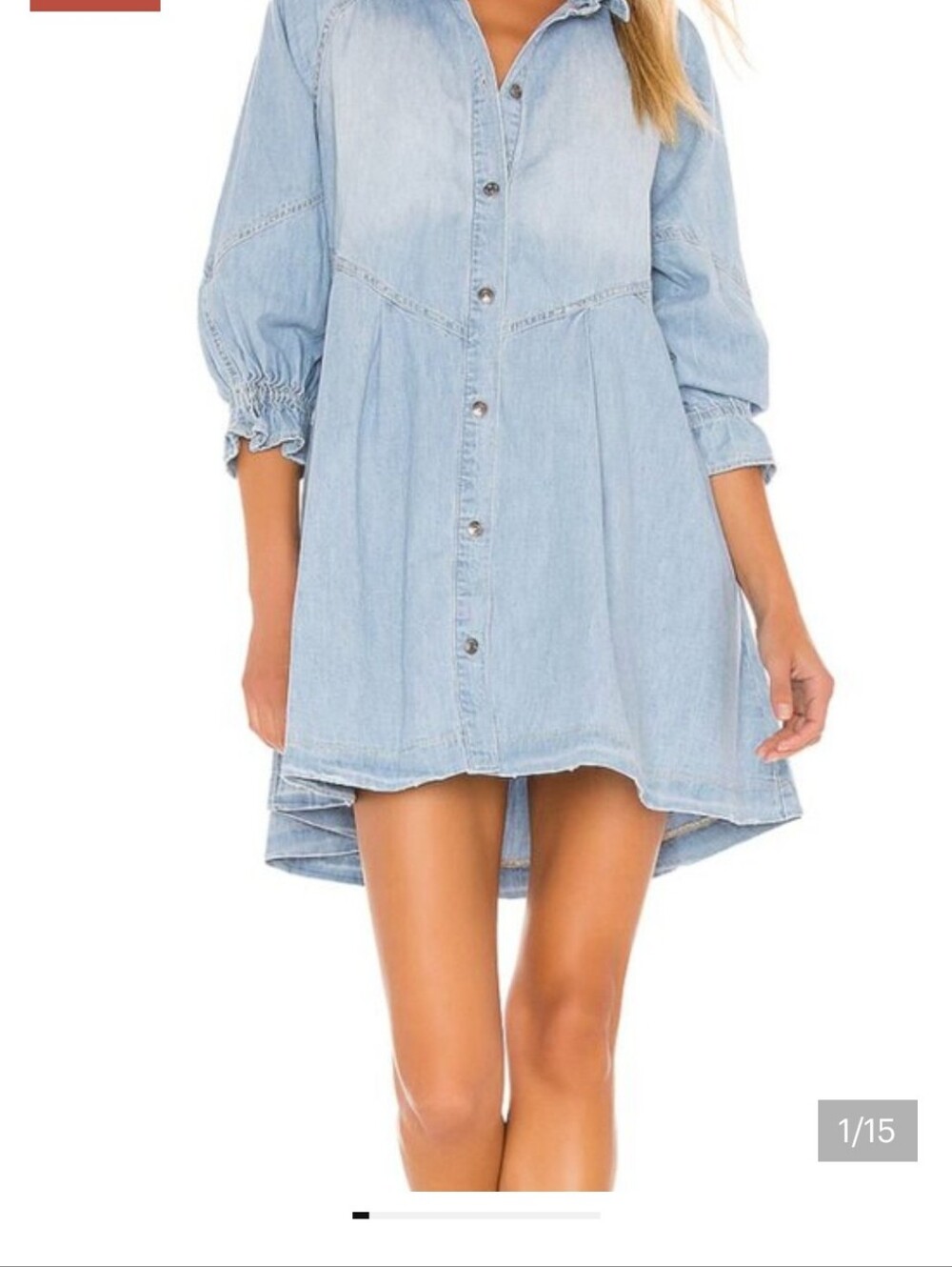 We The Free Free People Denim Hannah Shirt Dress